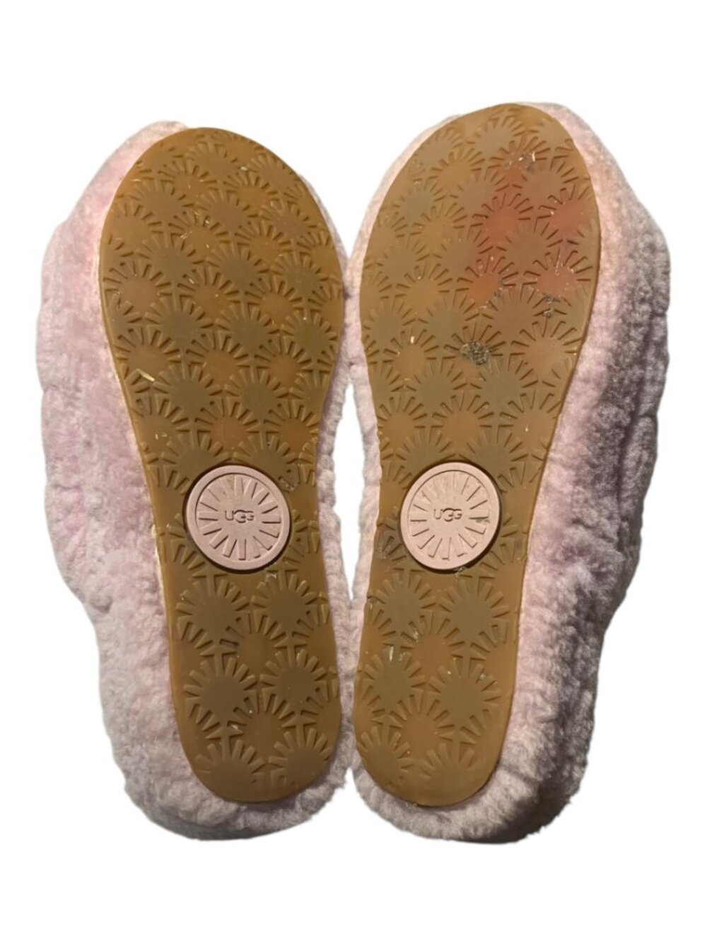 UGG Pink Fluff Yeah Sheepkin Slide-On Open Toe Ankle Strap Platform Slippers 8 - Picture 6 of 8